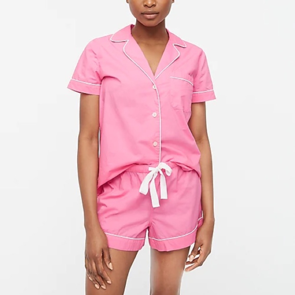 J. Crew Factory Short-Sleeve Cotton Pajama Set